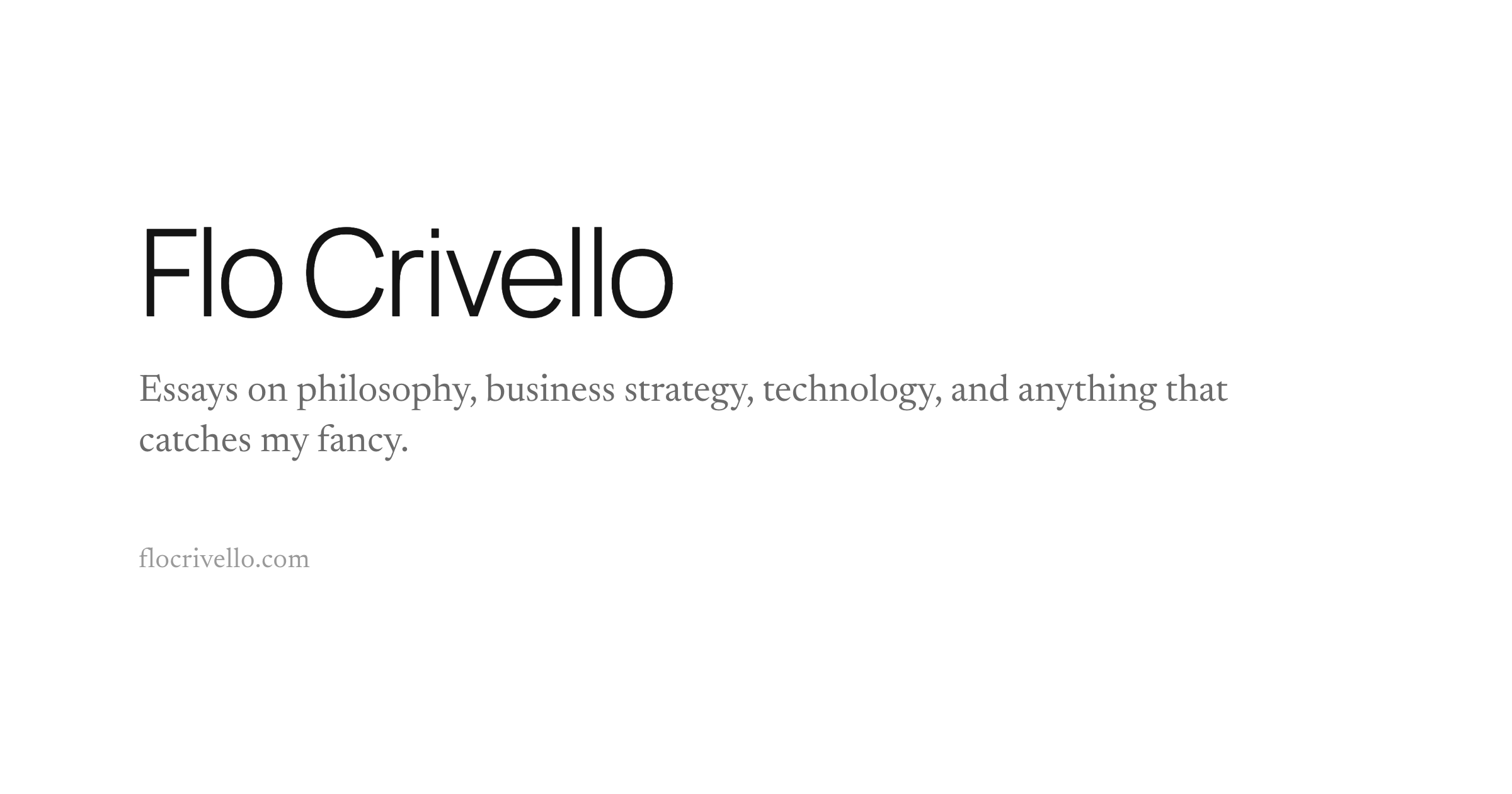 Flo Technology About — Flo Crivello